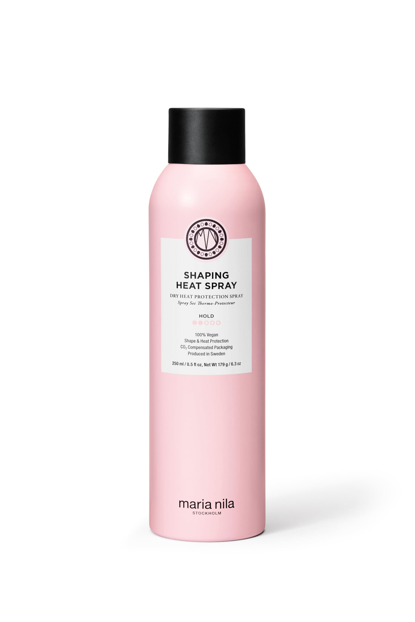Maria Nila Shaping Heat Spray bottle shown for even heat protection and easy styling