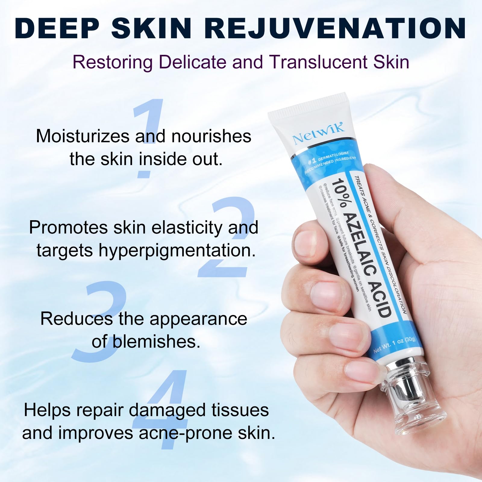 Marianp Azelaic Acid Cream pump dispense shows convenient daily skincare.