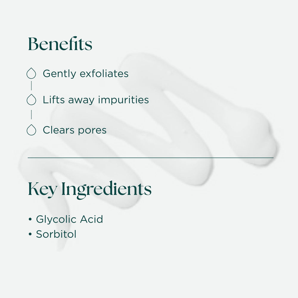 Marini SkinSolutions Bioglycolic Face Cleanser application close-up demonstrates massage on dry skin.