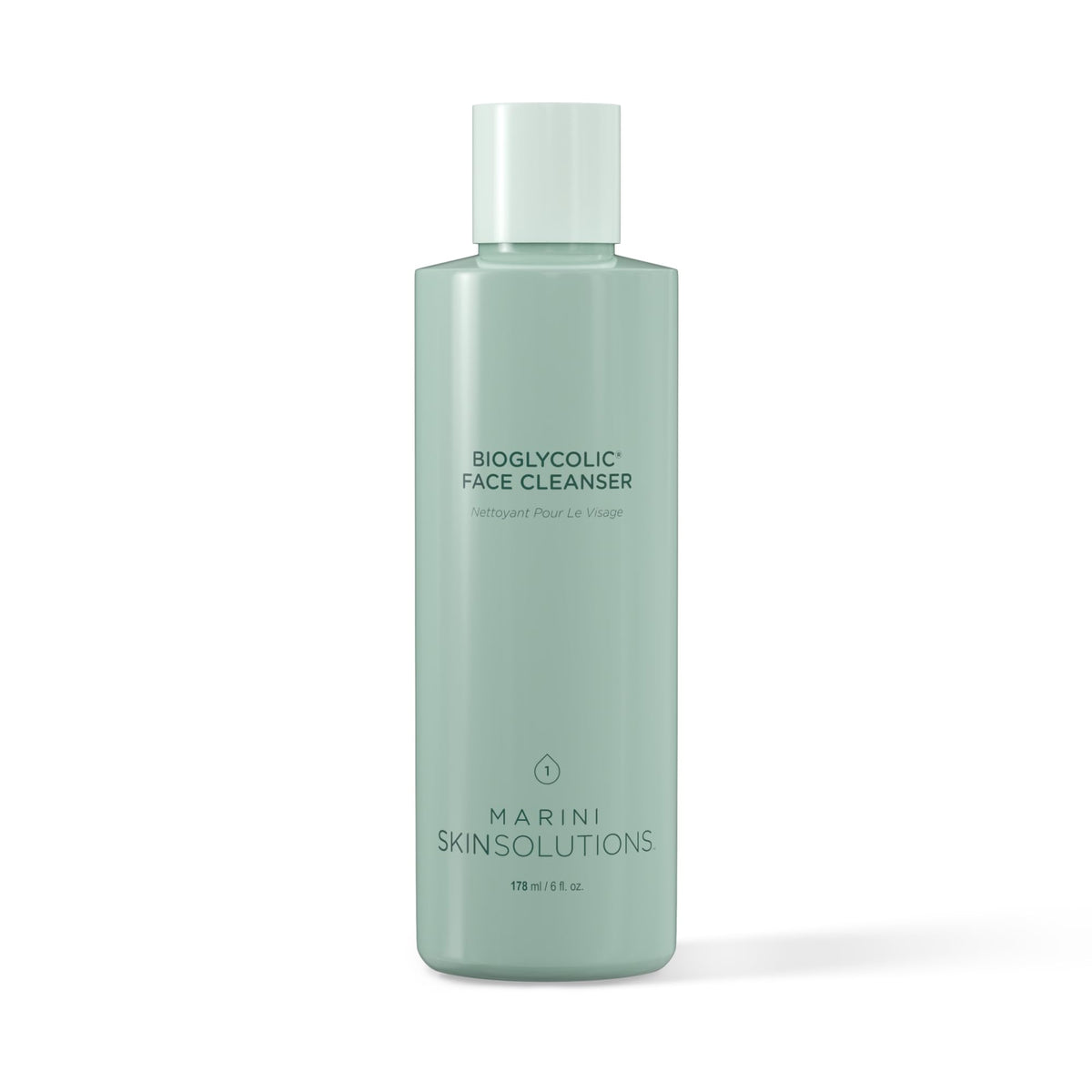 Marini SkinSolutions Bioglycolic Face Cleanser bottle for daily gentle resurfacing.