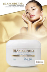 Marlen Lamur Blancoderma cream application showing smoothing and even tone.