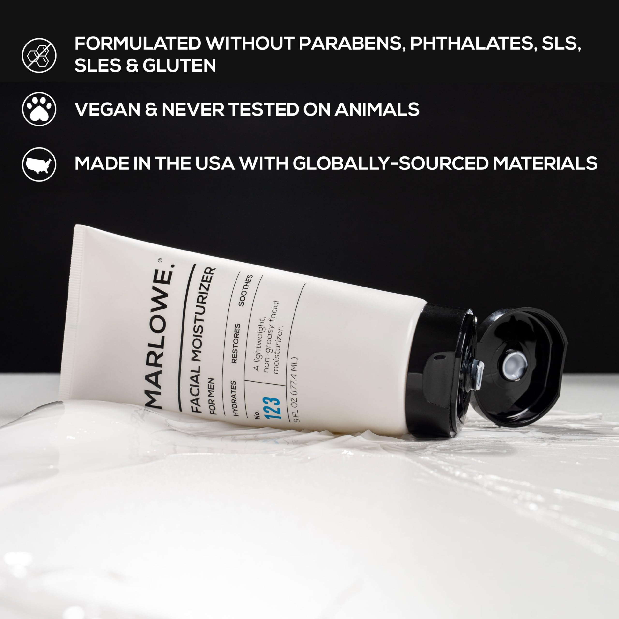 MARLOWE-mens-skincare-ritual depicts a simple routine for a confident look