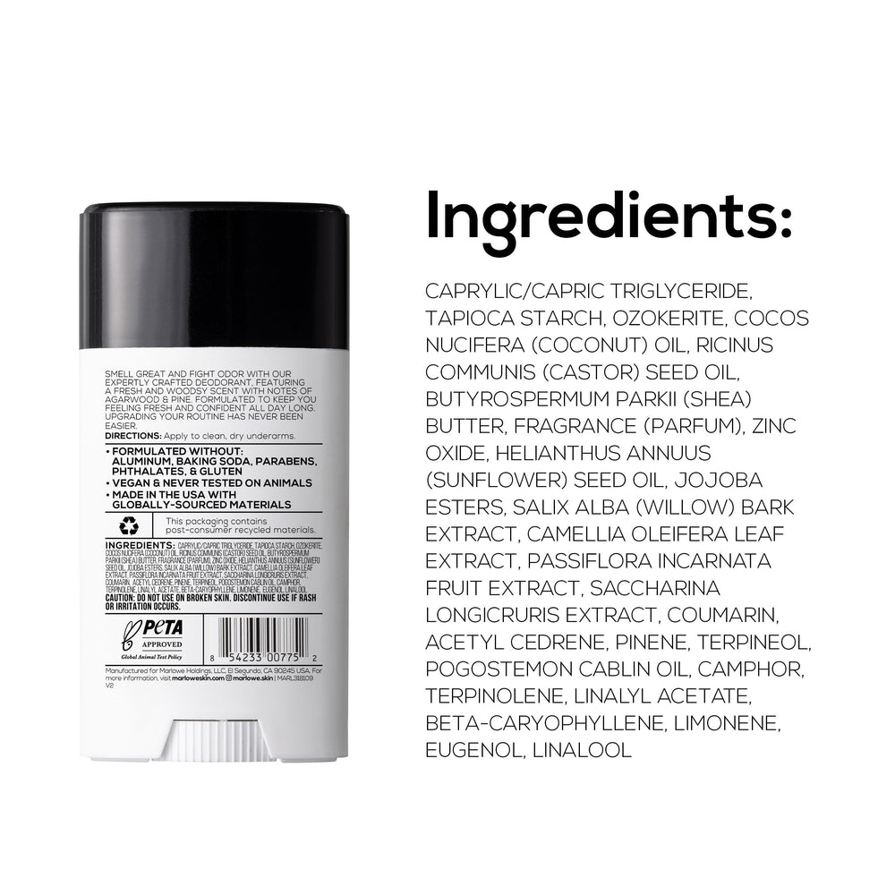 MARLOWE No. 024 made in USA and cruelty-free for ethical deodorant choice