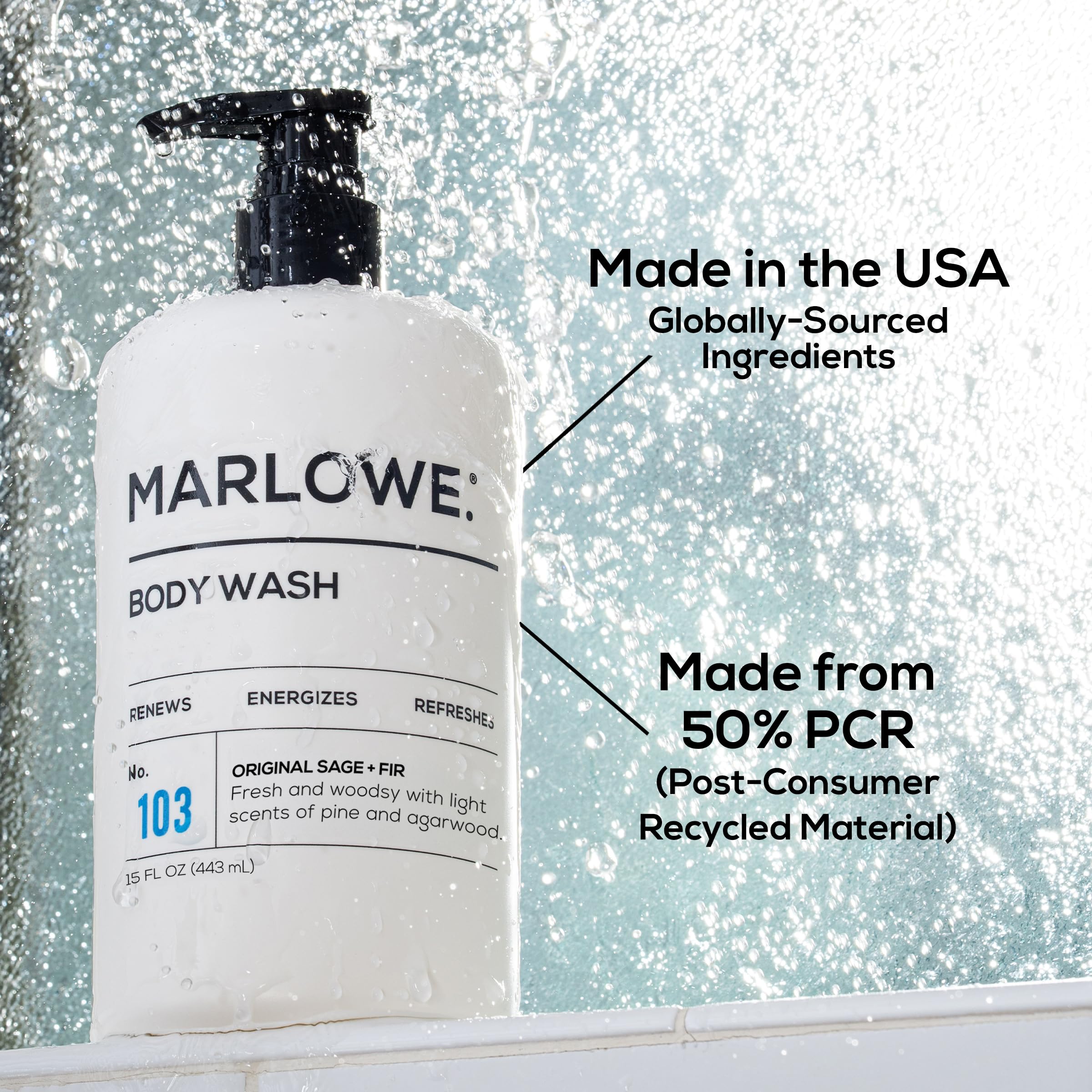 Marlowe No. 103 USA-made branding emphasizes ethical grooming.