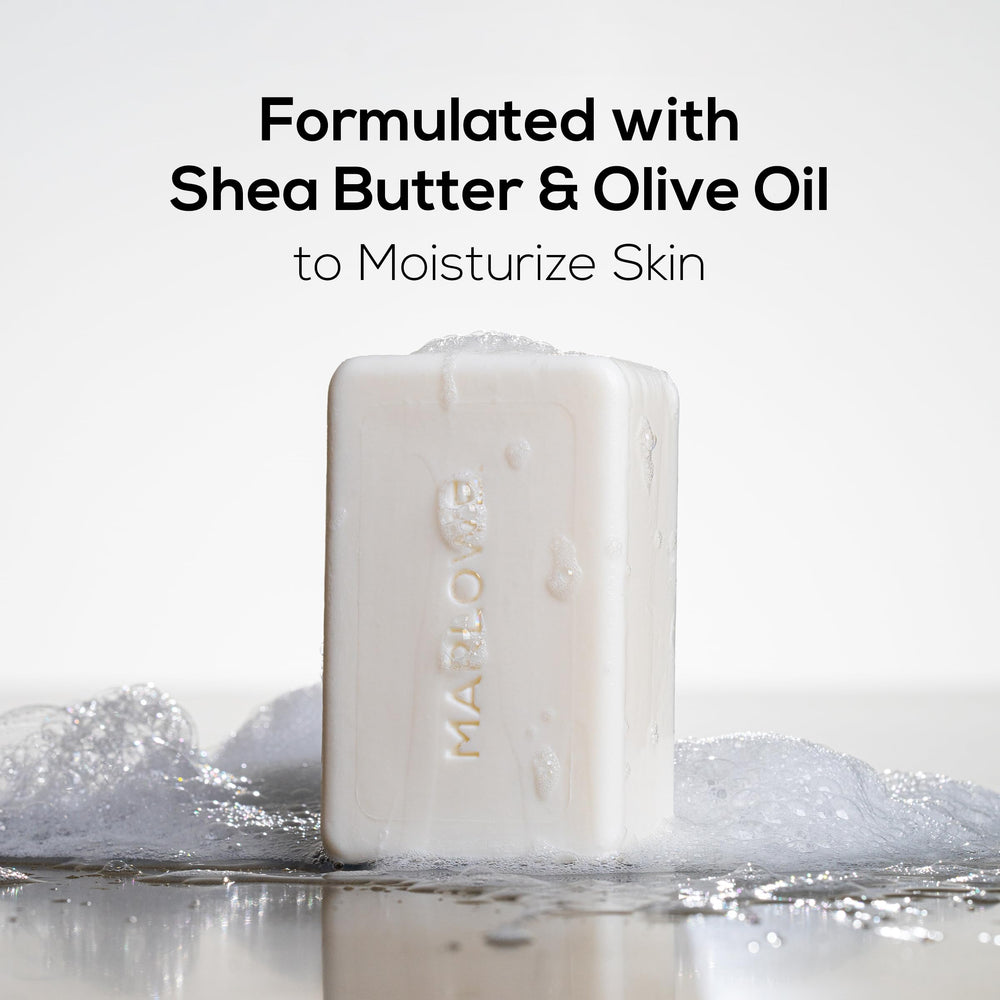 MARLOWE No. 105 bar soap – creamy texture with shea butter and olive oil