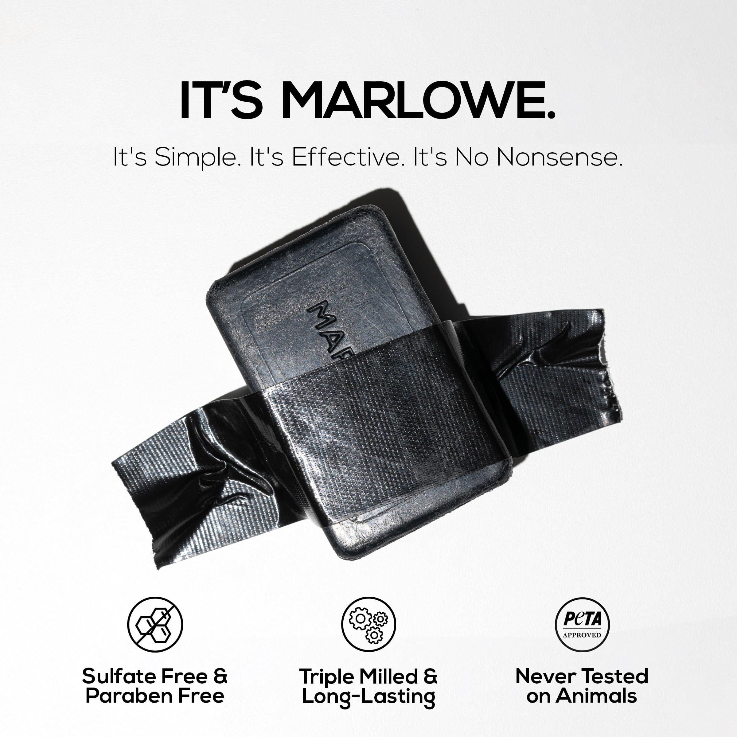 MARLOWE No. 106 brown seaweed hydration close-up shows gentle hydration.
