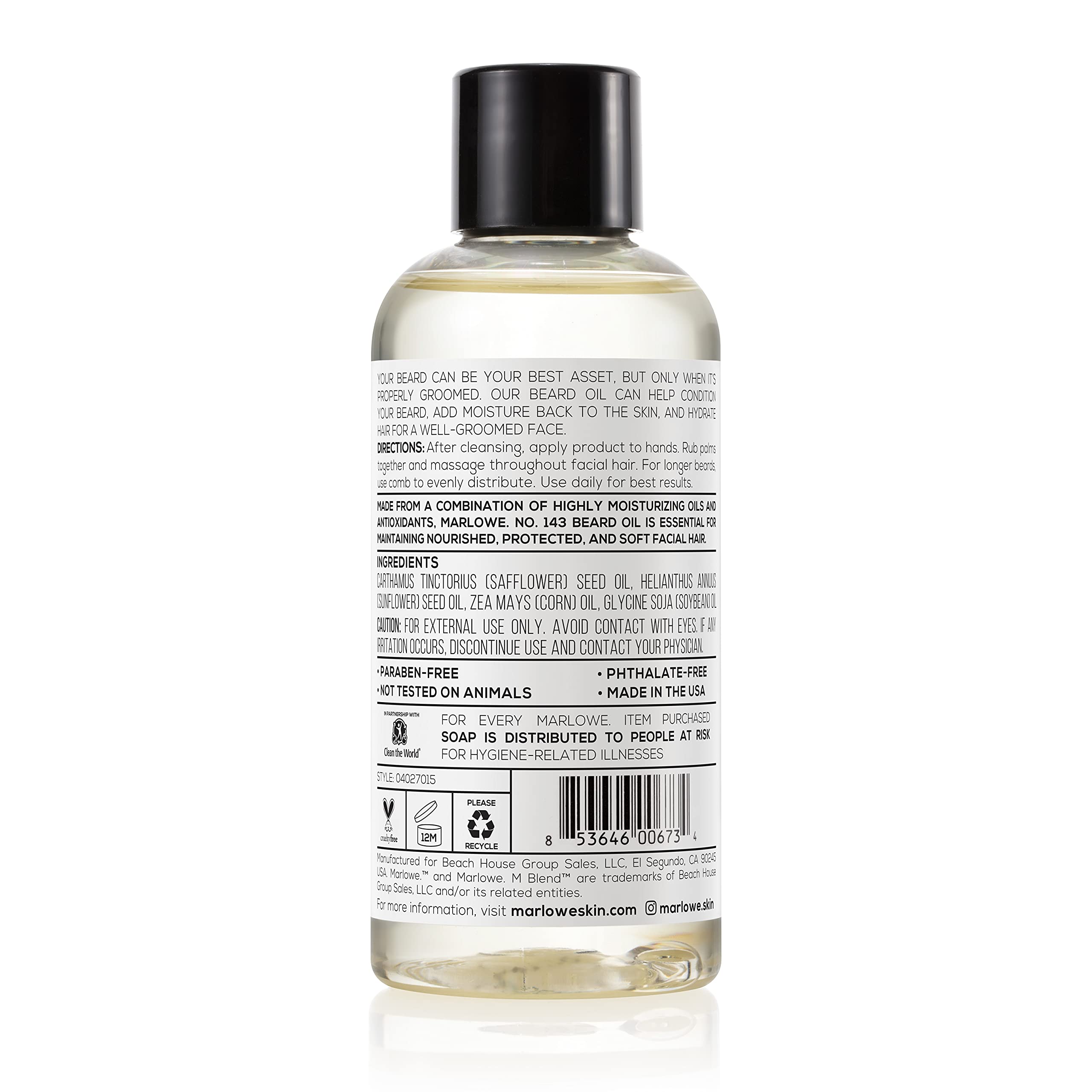 MARLOWE No. 143 application demonstrates easy daily conditioning for beard.
