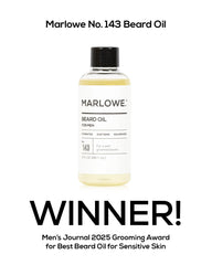 MARLOWE No. 143 oil on fingertips shows lightweight, nourishing beard care.