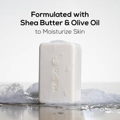 Marlowe No.105 close-up of ingredients featuring shea butter and olive oil nourishment.