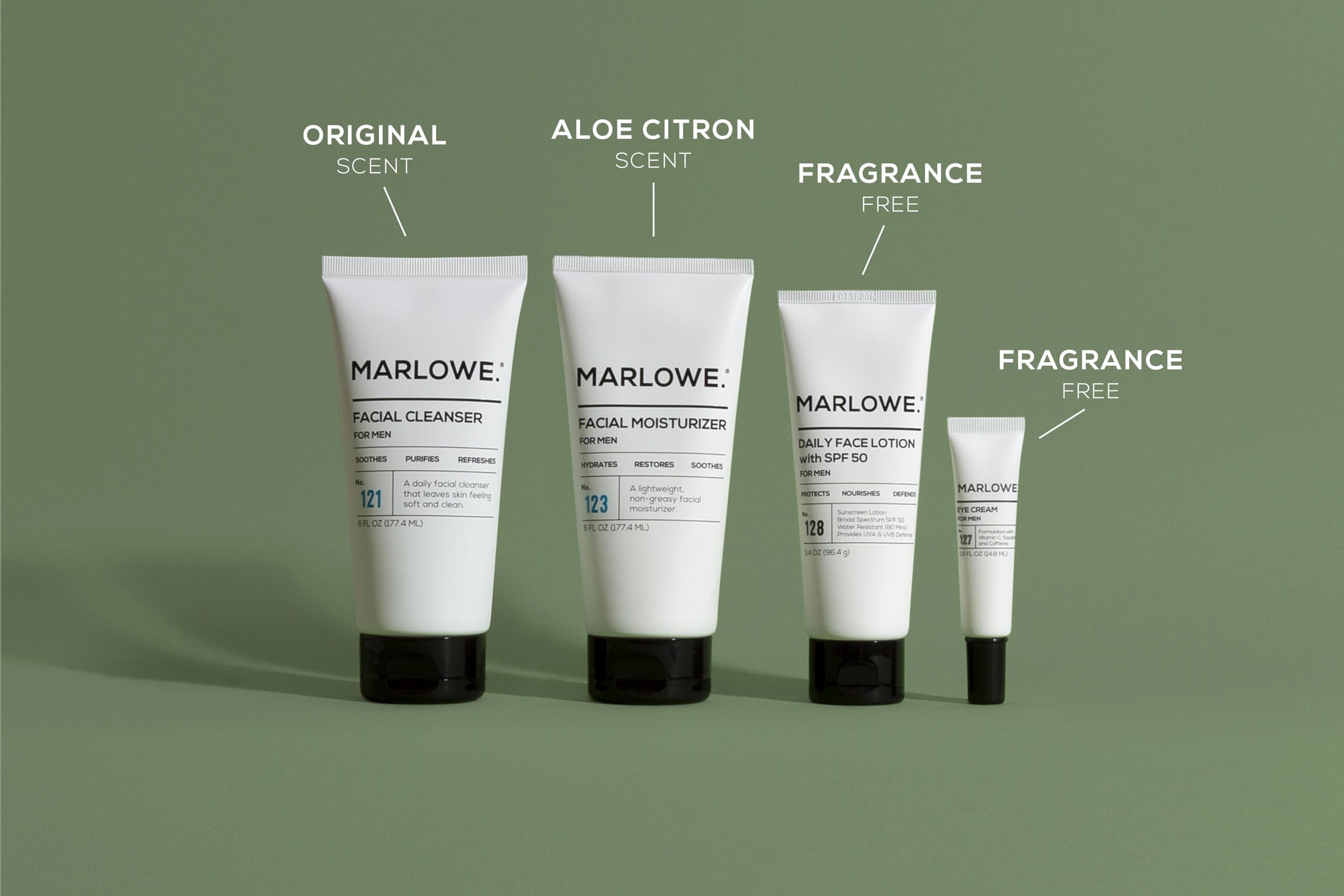 Marlowe No.121 facial cleanser foaming tube delivers refreshed skin after use.