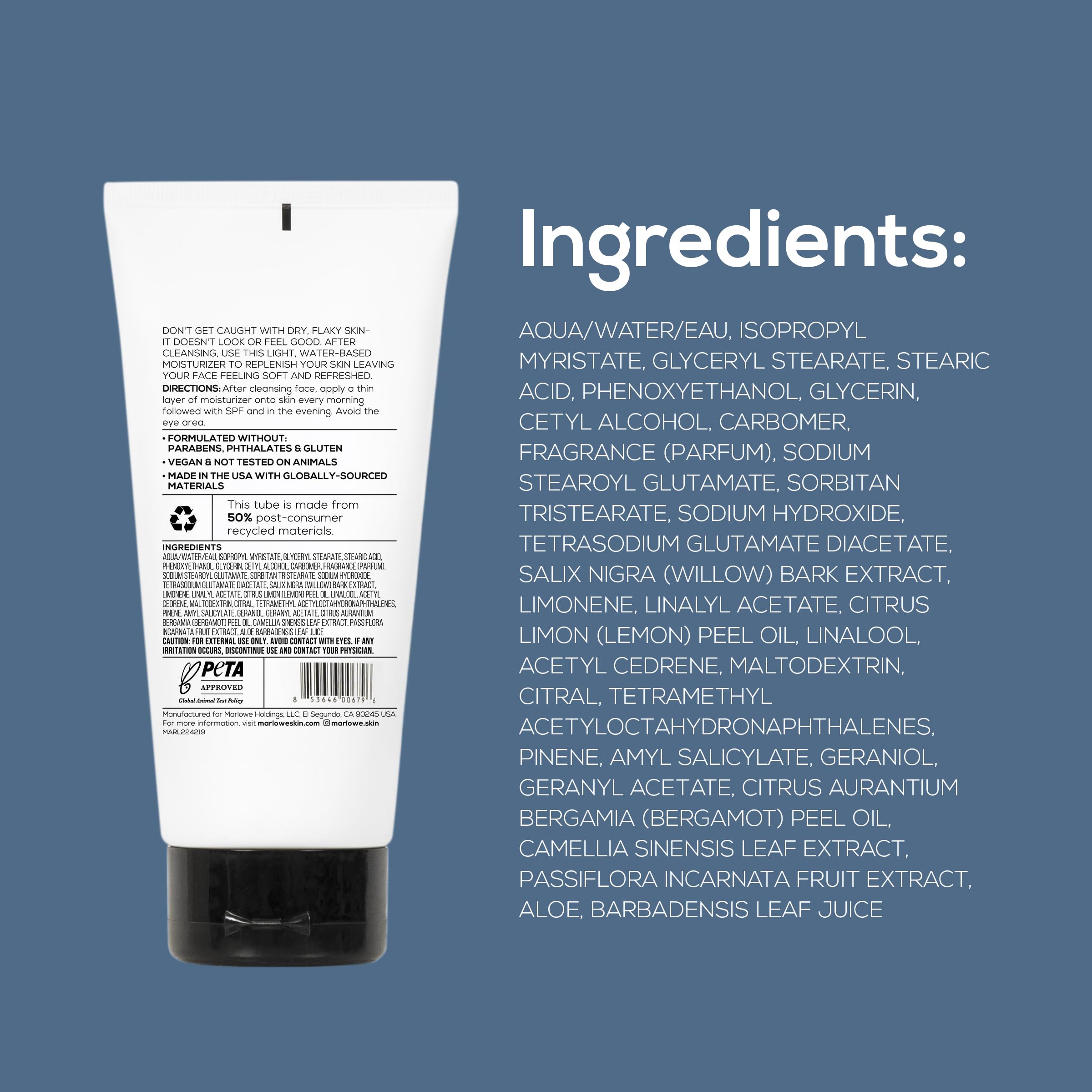 MARLOWE. No.123 daily-use application demonstrates quick absorption and lightweight feel