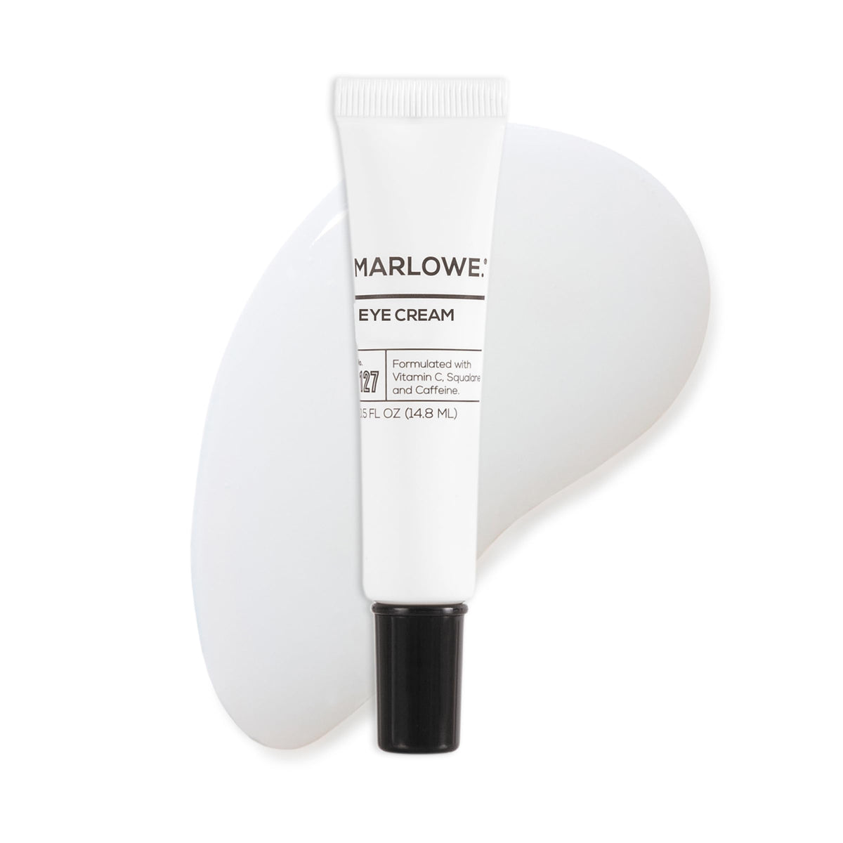 MARLOWE No.127 eye cream packaging shot highlights premium branding and gift-ready presentation.