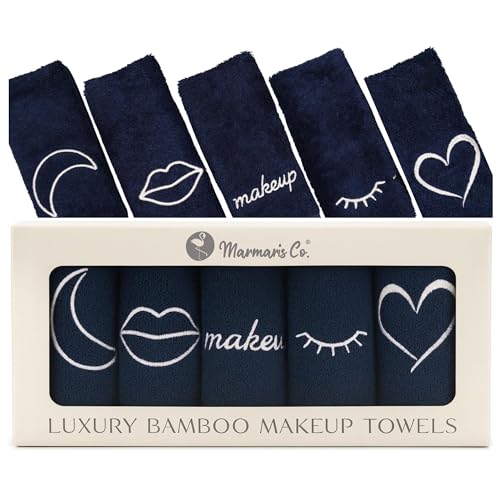 Marmaris Co. luxury washcloths close-up shows buttery-soft texture for gentle makeup removal.
