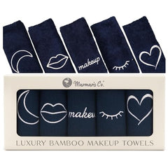 Marmaris Co. luxury washcloths close-up shows buttery-soft texture for gentle makeup removal.