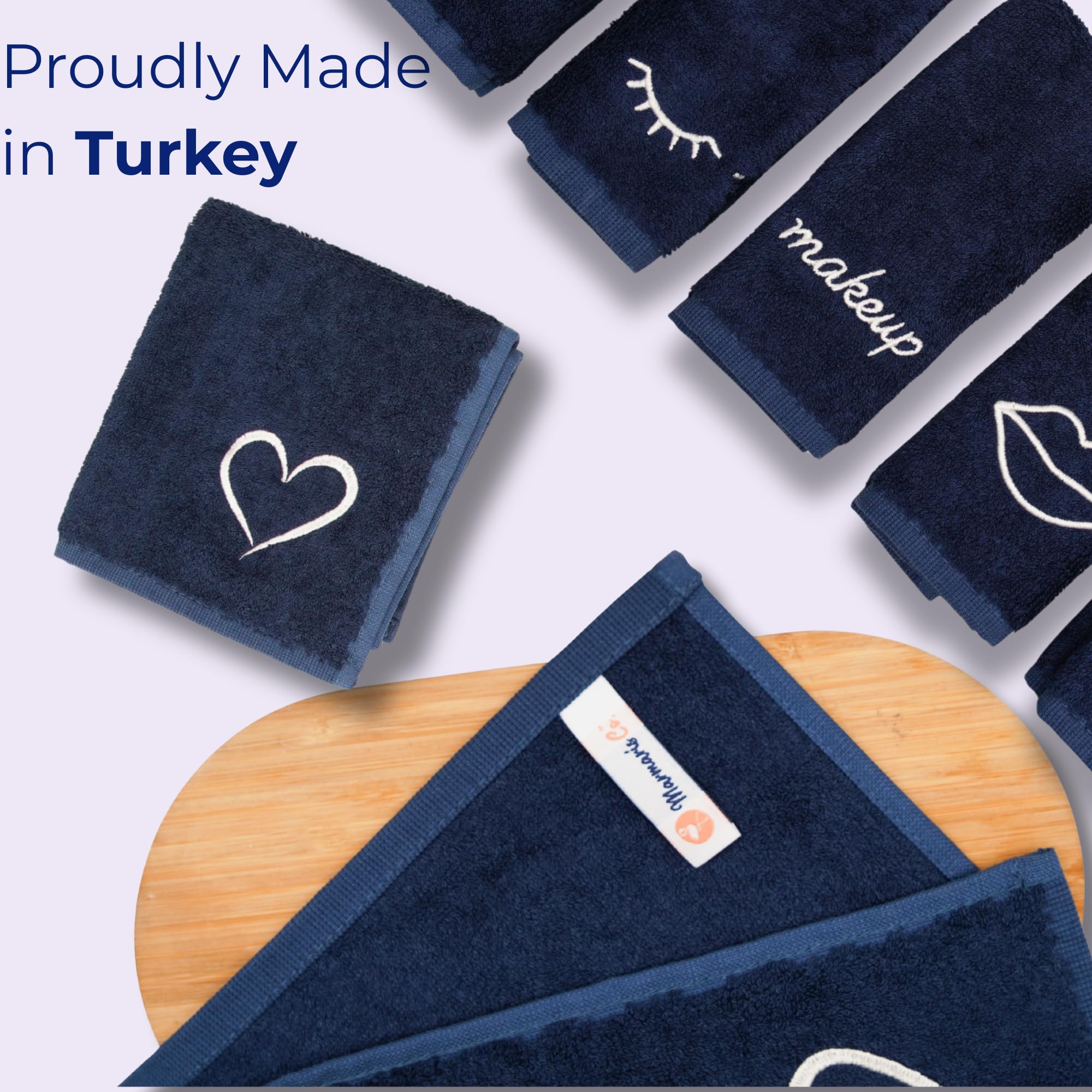 Marmaris Co. soft weave promotes a comfortable nighttime cleansing ritual.