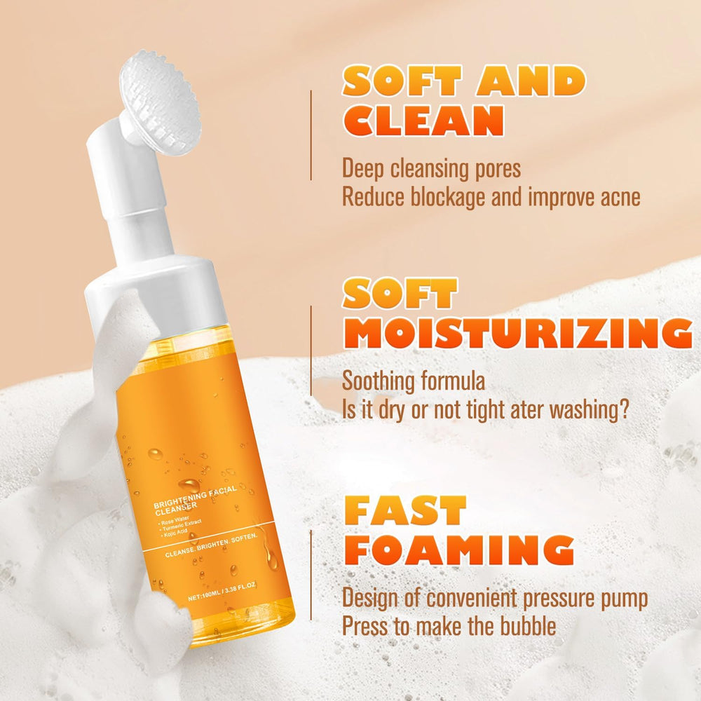 MAROJEIF turmeric body cleanser soap in foaming net for spa-like cleanse