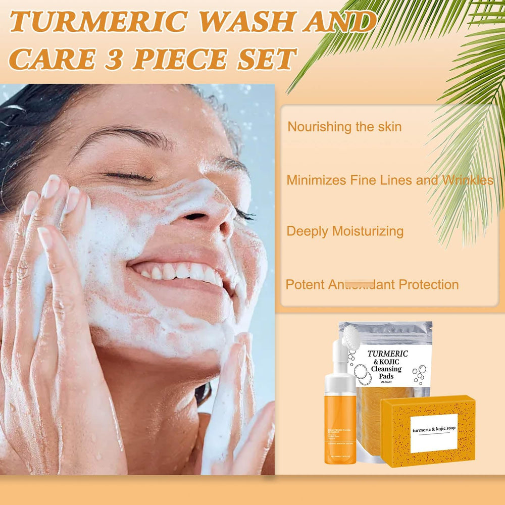 MAROJEIF turmeric soap bar with bubble nets for long-lasting nourishment