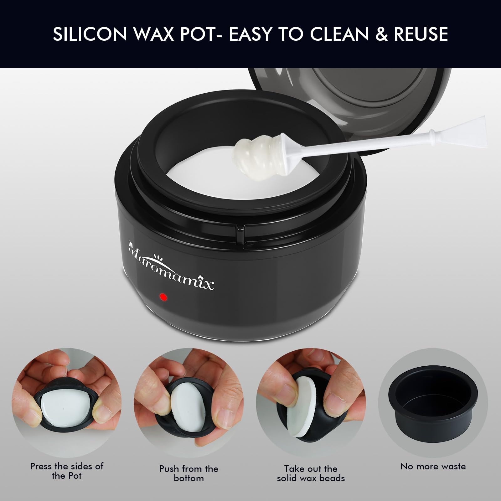 Maromamix nose waxing kit includes wax beans and accessories
