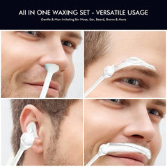 Maromamix nose waxing kit silicone pot keeps wax mess-free during use