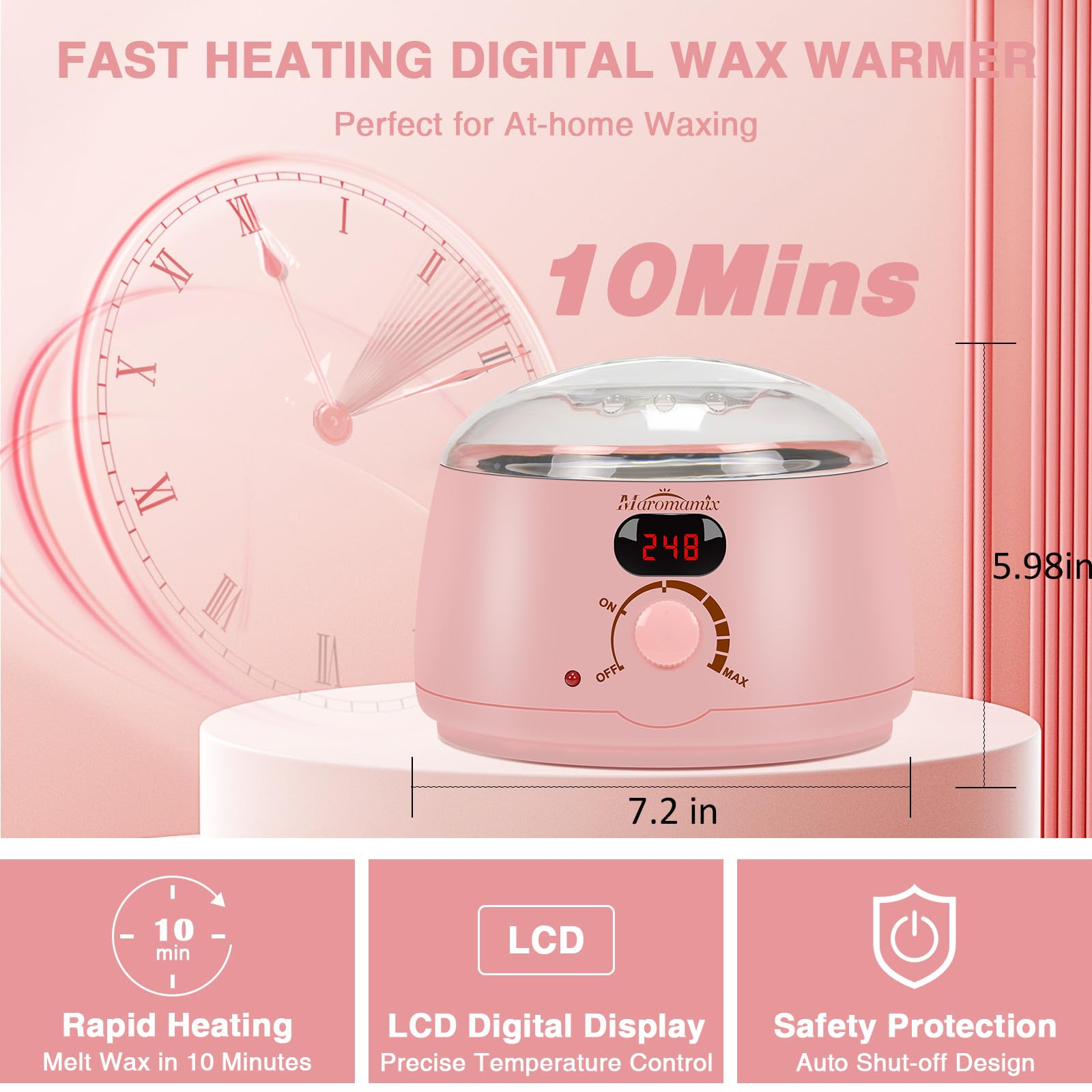 Maromamix silicone wax pot for easy cleanup and smooth wax application