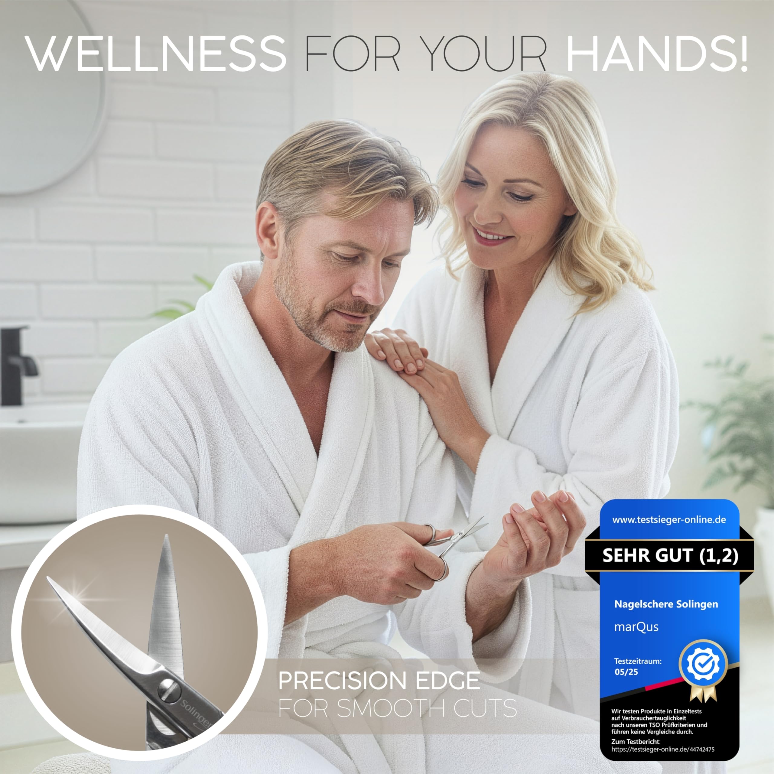 marqus Solingen grooming eyebrows with curved blade