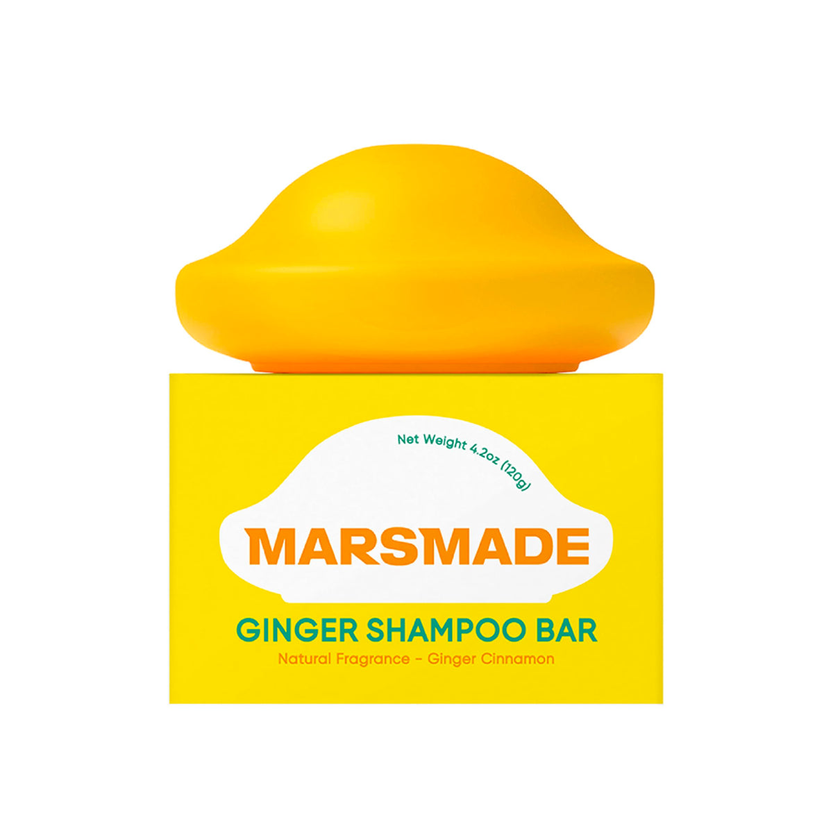 Mars Made barra champú jengibre invigora el cuero cabelludo y aporta brillo.