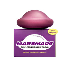 Mars Made Purple Toning Bar close-up showing lavender tones for cool blonde or silver hair.