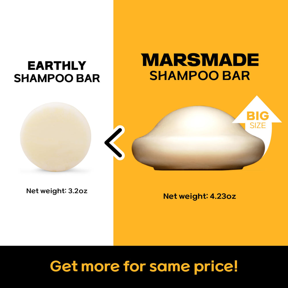 MARS MADE Rice Water Shampoo Bar 2.0 net-storage demo shows extended bar life and better drying
