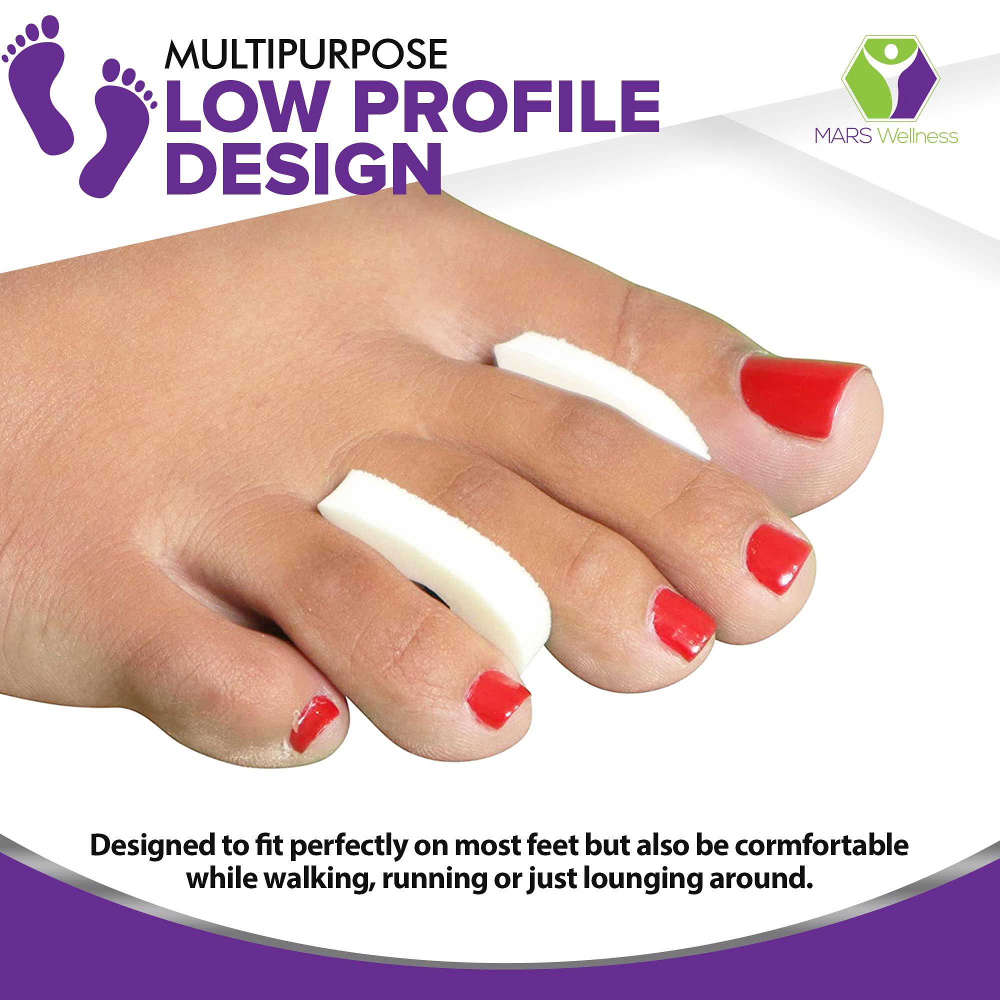 MARS WELLNESS foam toe pads for corns offer gentle cushioning to reduce irritation