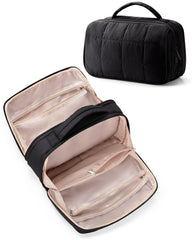 Marscamd travel makeup bag open shows wide-access design for quick beauty routine.