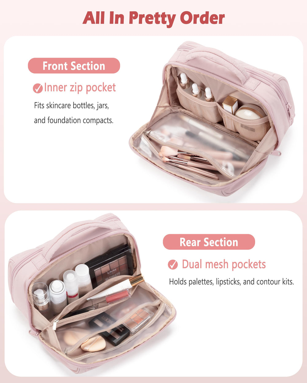 Marscamd travel pouch for makeup brushes keeps bristles organized and ready.
