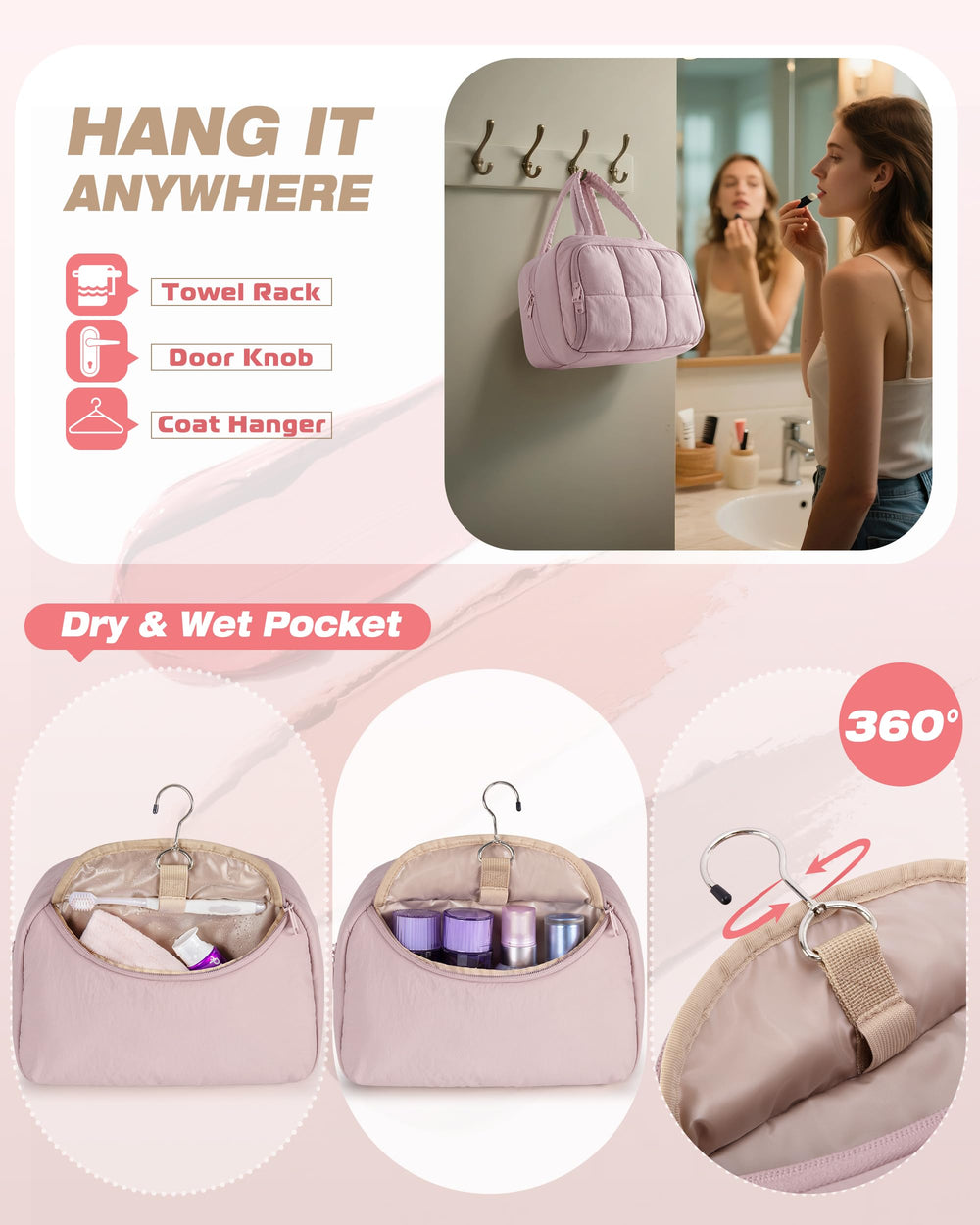 Marscamd bag shows waterproof pockets protecting contents and easy wipe-clean surface