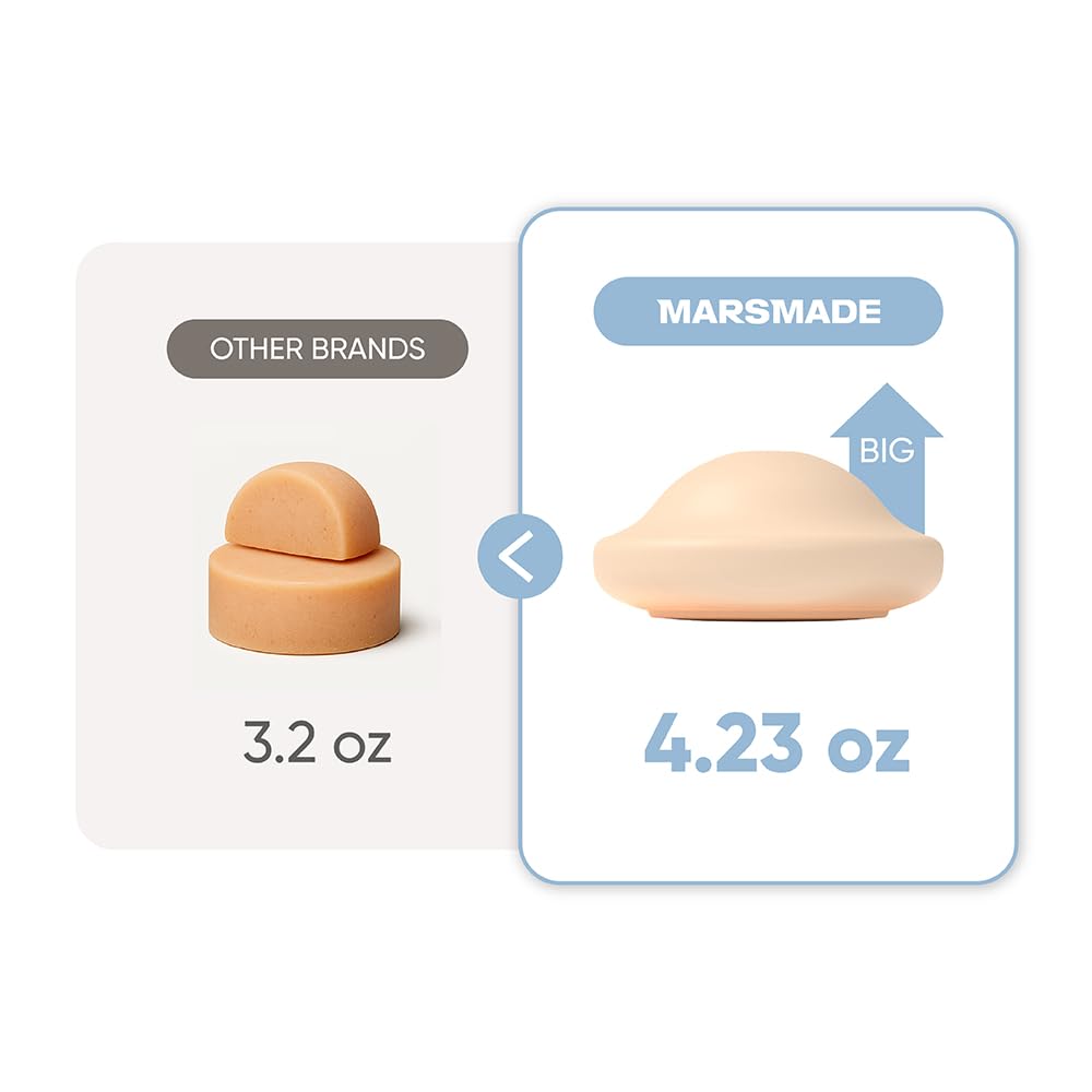 Mars Made 120g solid shampoo bar travel-friendly, reduces plastic waste