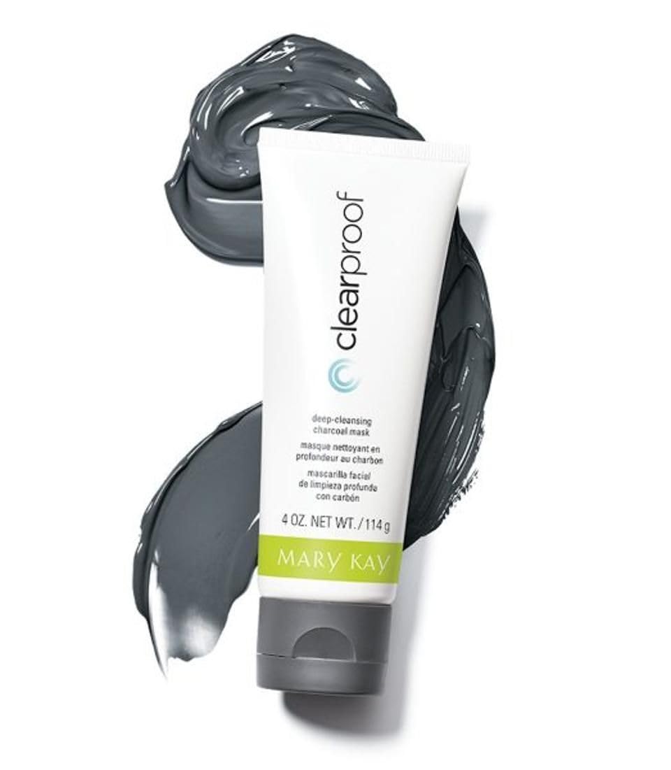 Mary Kay Clear Proof Charcoal Mask jar closeup highlights deep-cleaning charcoal action