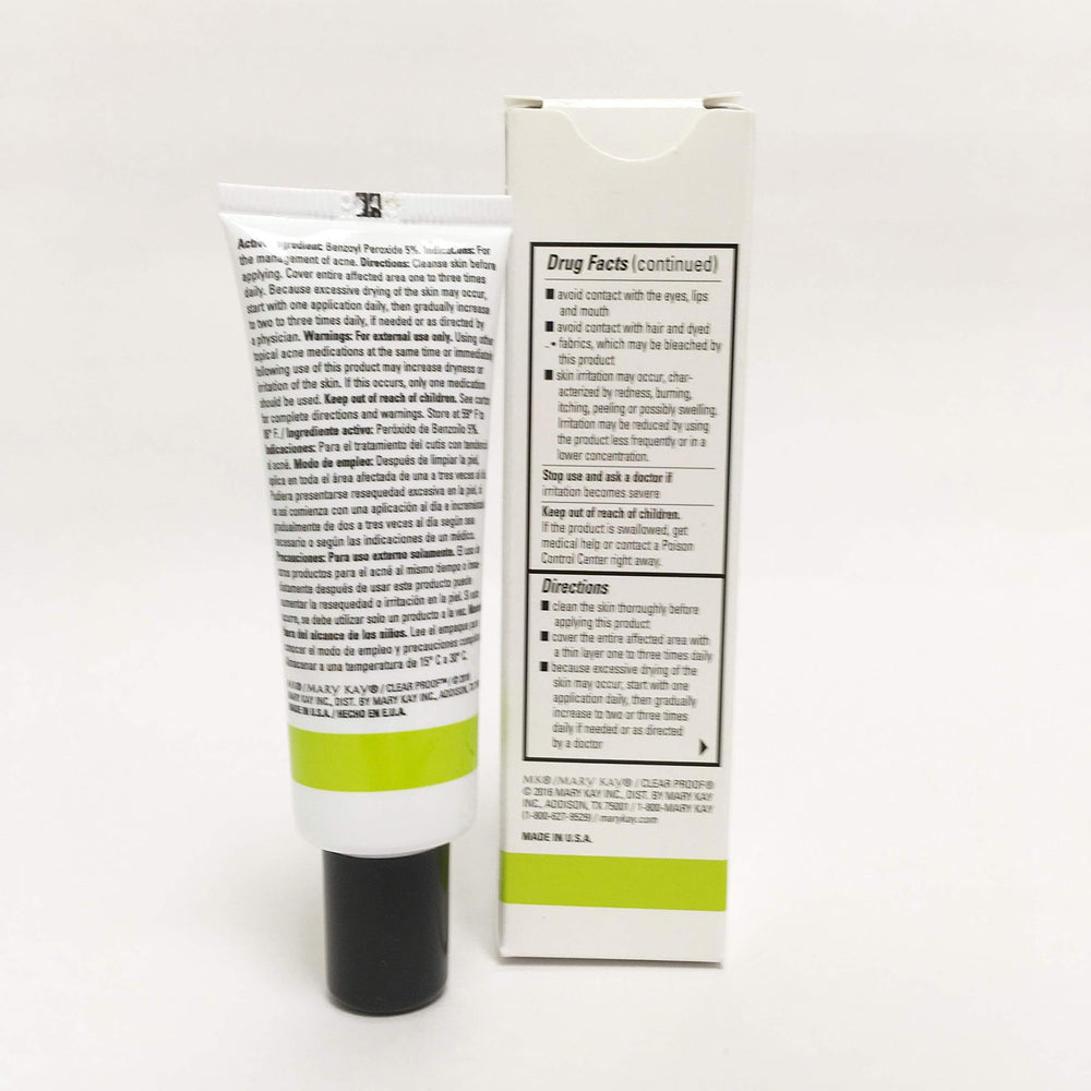 Mary Kay Clear Proof packaging shows new formula, travel-friendly size for on-the-go routines.