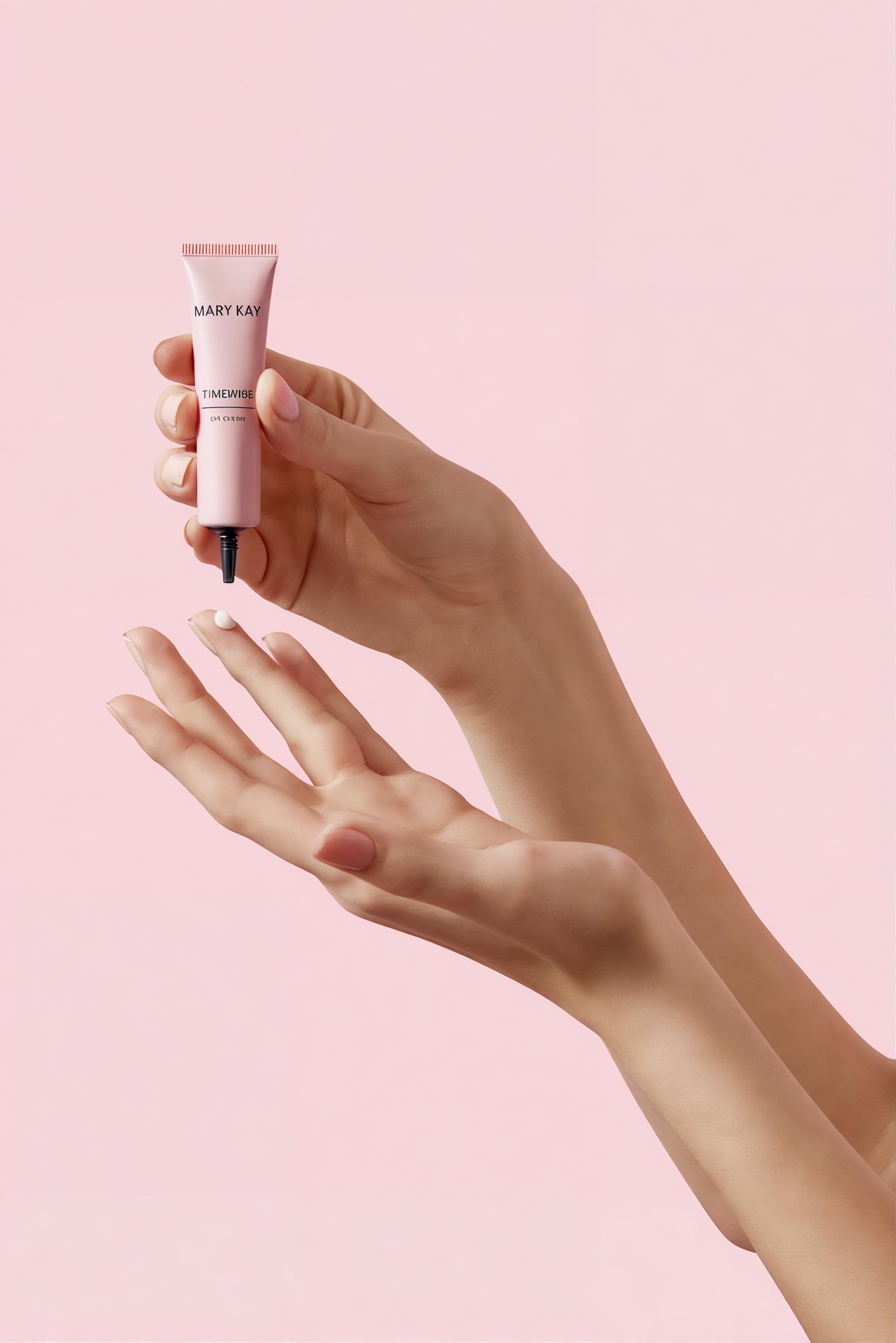 Mary Kay Eye Cream swirl on skin reveals creamy lightweight consistency