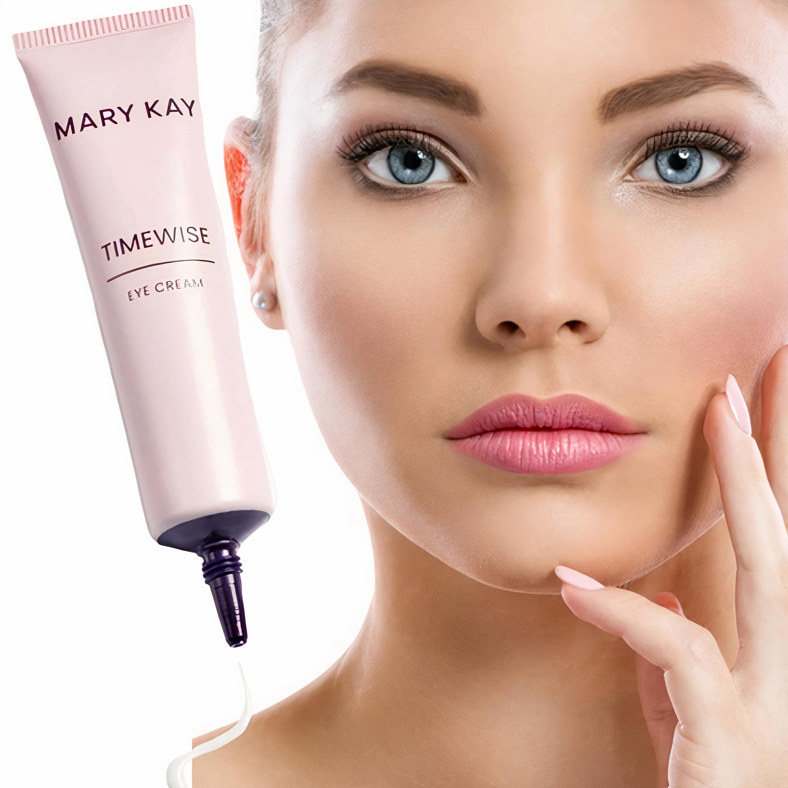Mary Kay Eye Cream tube closeup highlighting hydrating brightening formula