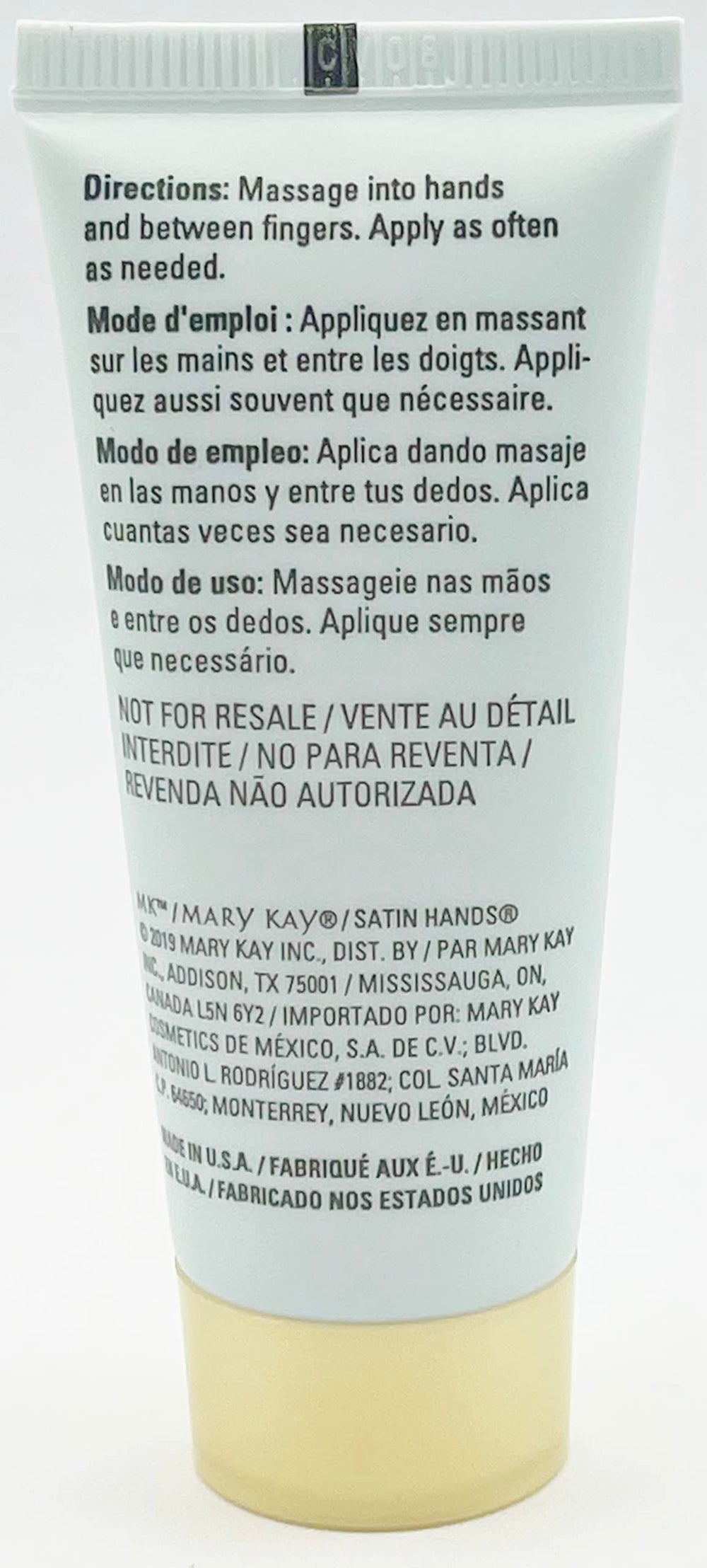 Mary Kay fragrance-free Satin Hands tote bag travel-size image highlights portable hand care on the go.