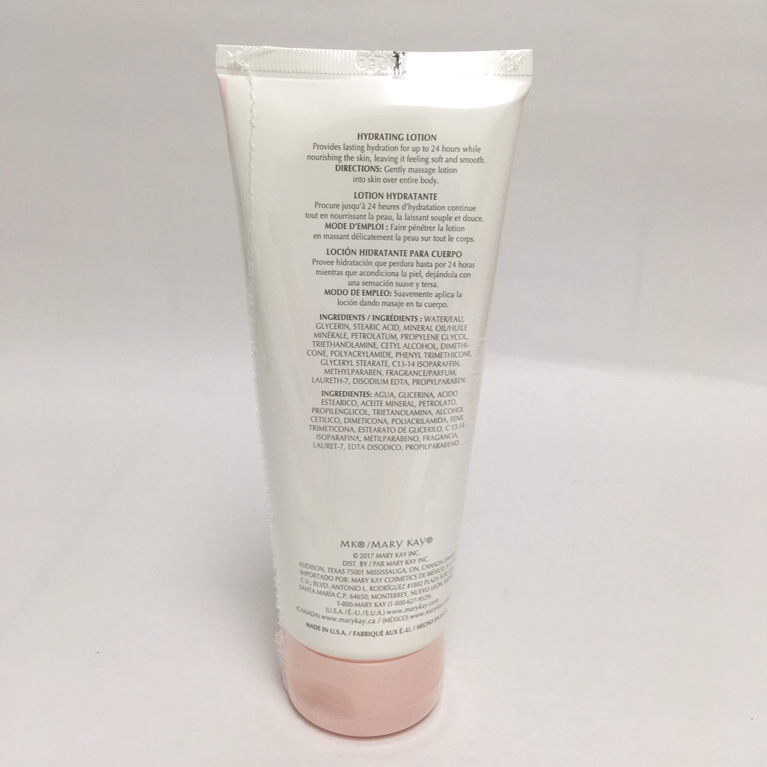 Mary Kay Hydrating Lotion pump bottle delivers quick moisturization for day-long comfort