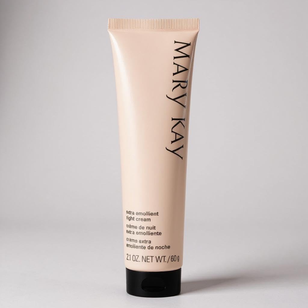Mary Kay night cream on face showing creamy texture and hydration