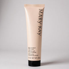 Mary Kay night cream on face showing creamy texture and hydration