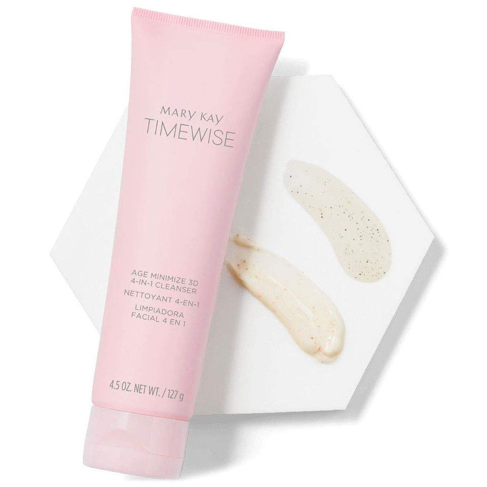 Mary Kay TimeWise 3D Cleanser face-closeup shows renewed skin texture after use.