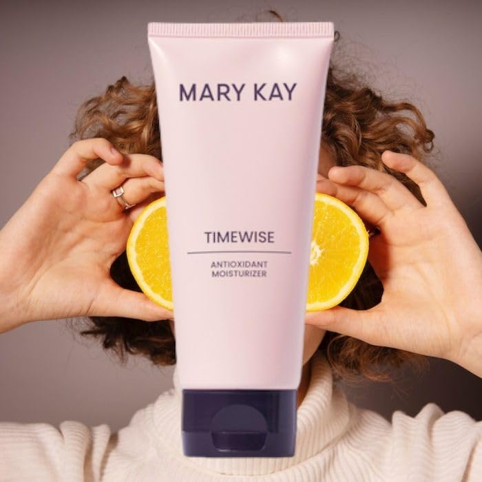 Mary Kay TimeWise Age-Fighting Moisturizer texture closeup showing lightweight, non-greasy feel.