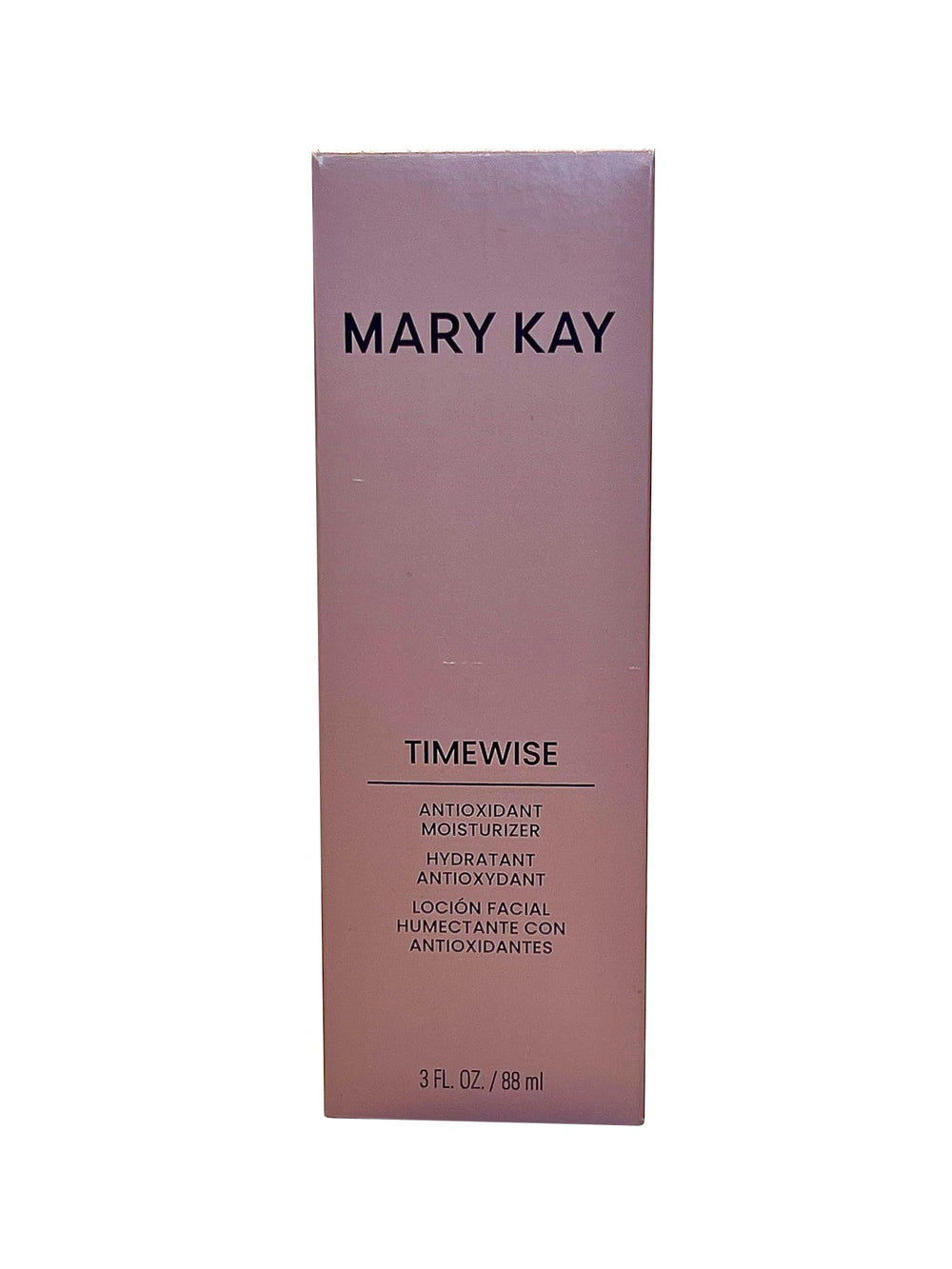 Mary Kay Timewise Moisturizer on sunscreen-labeled bottle indicating daily UV protection
