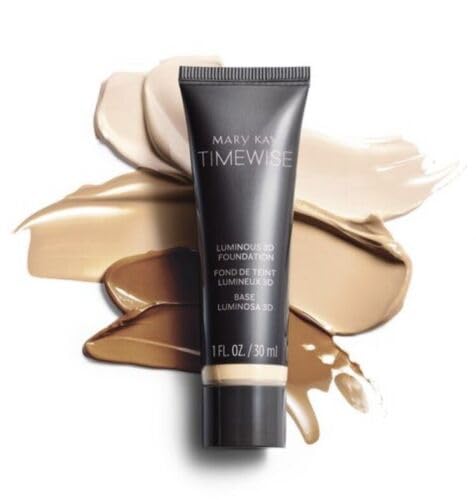 Compact outer view and branding of Mary Kay TimeWise Luminous 3D Foundation.
