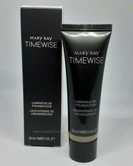 Swatch showing TimeWise Luminous 3D Foundation shade Beige N150 on skin.