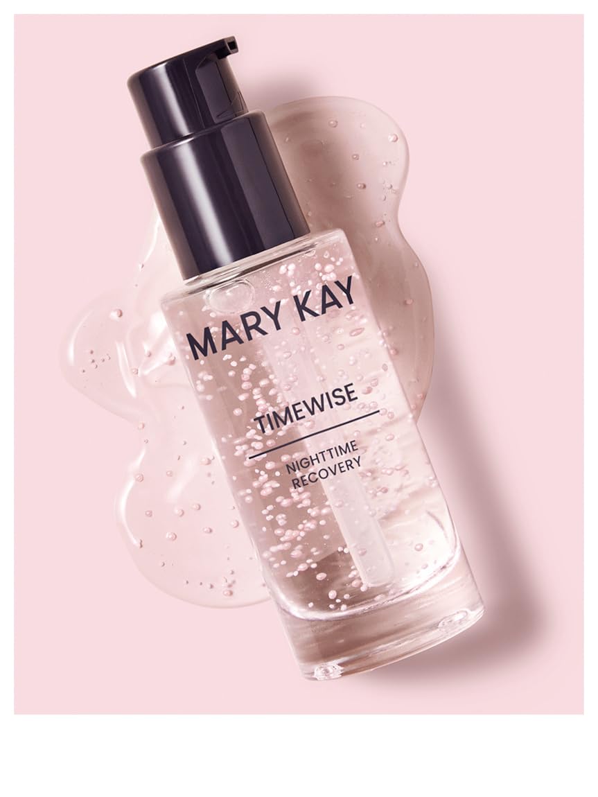 Mary Kay Timewise Nighttime Recovery lotion bottle for overnight hydration