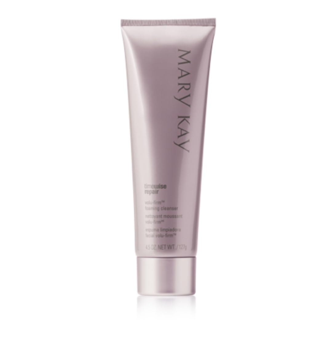 Mary Kay TimeWise Repair Volu-Firm Foaming Cleanser bottle supports moisture balance for daily radiance.