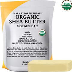Mary Tylor Naturals Shea Butter Ghana origin block highlighting natural antioxidants