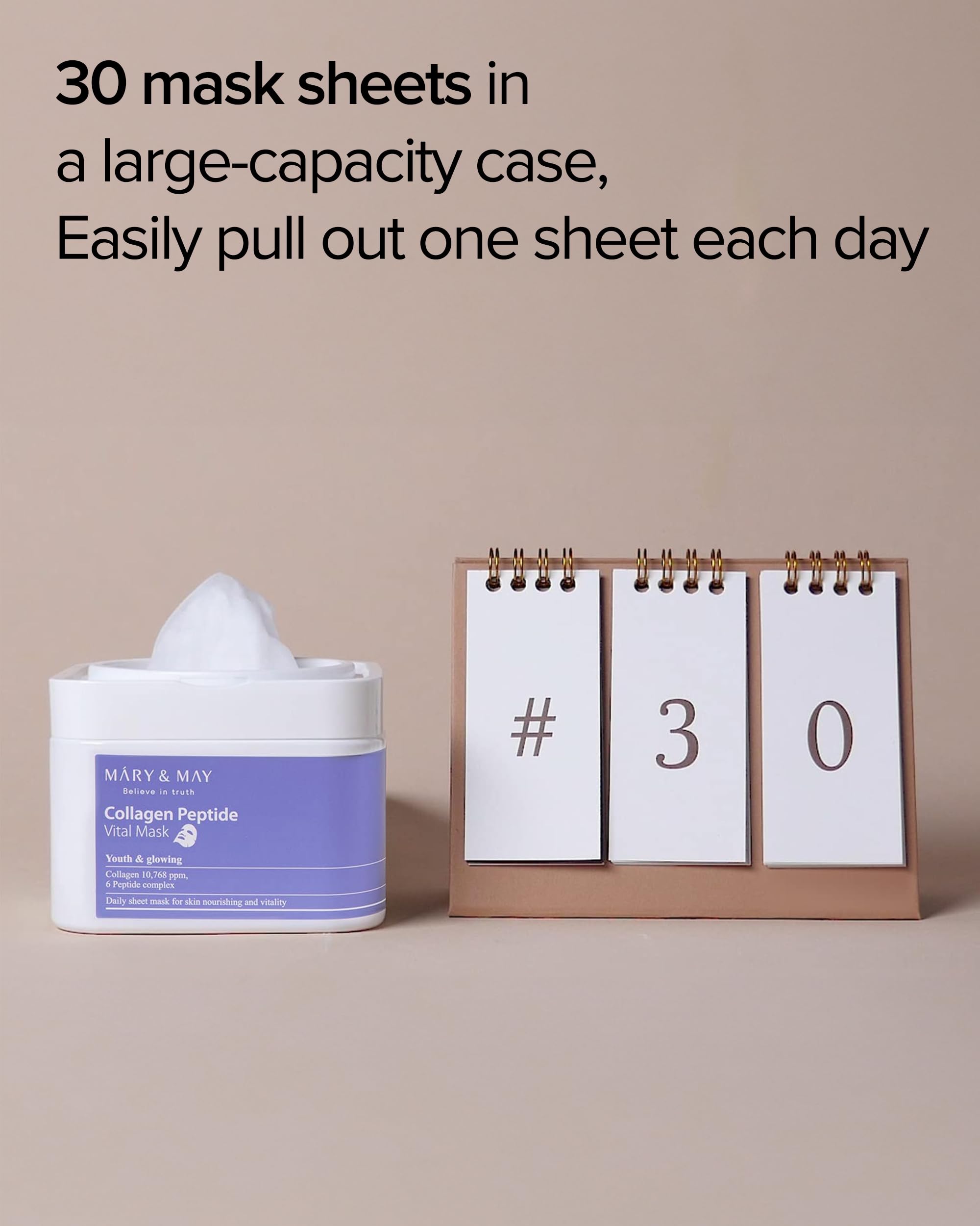Mary&May Collagen Peptide Vital Mask bamboo material demonstrates gentle, eco conscious sheet fabric